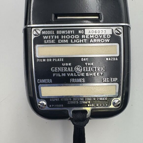 Vintage General Electric GE Exposure Meter Light Values With Case Model 8DW58Y1 - Picture 6 of 7